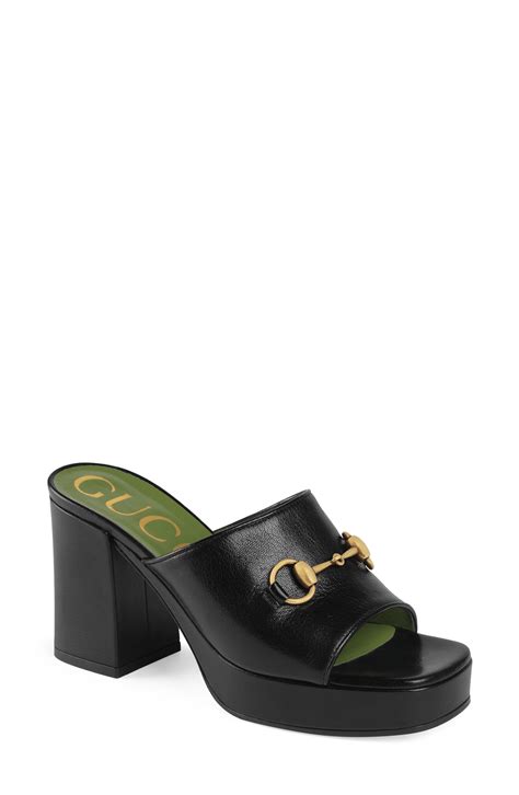 gucci block heel platform sandal